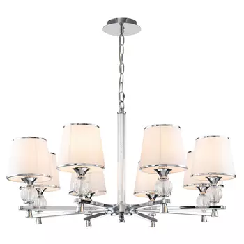 Люстра цвета хром с тканевыми плафонами LUMINAIRE