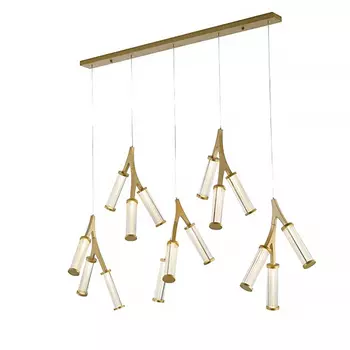 Люстра Cylinder Branches Chandelier Gold 15