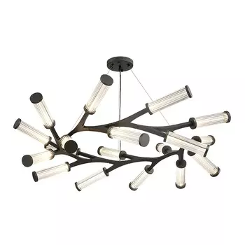 Люстра Cylinder Branches Chandelier Ring Black