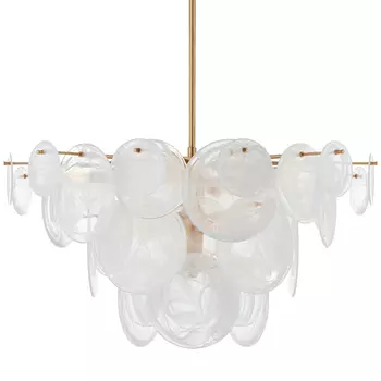 Люстра Disk Textured Glass Chandelier