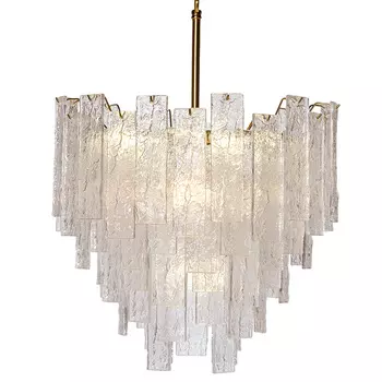 Люстра Dorit Textured Glass Rectangular Chandelier