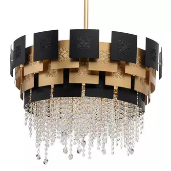 Люстра Engraving Plates Black Gold