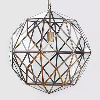 Люстра Glass & Metal Cage Pendant