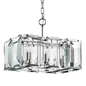 Люстра Harlow Crystal Square Chandelier chrome 6