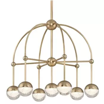 Люстра Hudson Valley 1227-AGB Boca Led Chandelier In Aged Brass