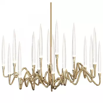Люстра Il Pezzo 3 Round Chandelier Brass and Crystals