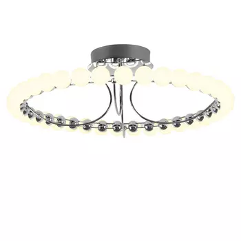 Люстра кольцевая потолочная с круглыми плафонами белого цвета PEARLS Suspension 60