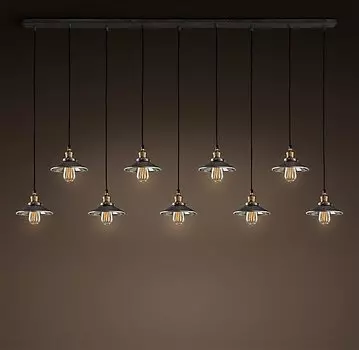 Люстра Loft Cone Pendant Reflector 9 Line