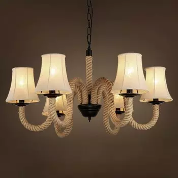 Люстра Loft Rope Chandelier 6