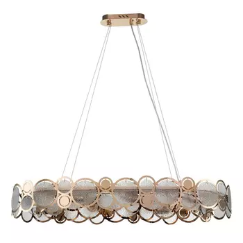 Люстра Loyal Золотистая с Дымчатым стеклом