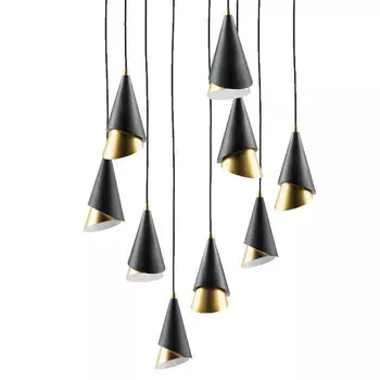Люстра Lucio Black and Gold 9