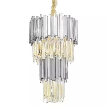 Люстра многоярусная Luxxu Modern Cascade Chandelier Silver Metal Glass 45