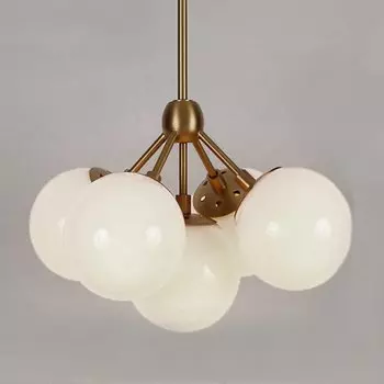 Люстра Modo 5 Brass color & white glass