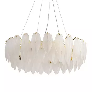 Люстра Mont Saint-Michel Золотая с Рельефным Стеклом