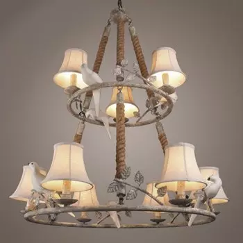 Люстра Norman Bird Forest Patina 9