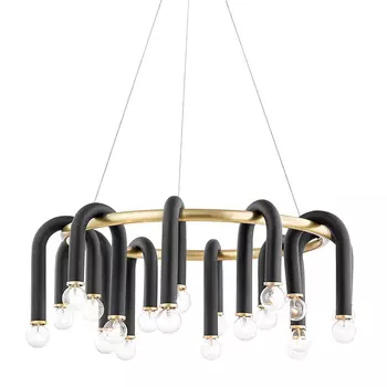 Люстра Paulson floppy chandelier round gold