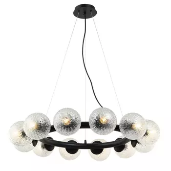 Люстра Perforated Glass Bubbles black D77
