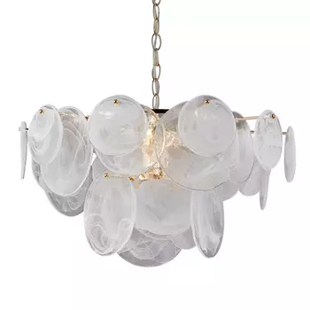 Люстра Plates Reduced Gold с Круглым Стеклом