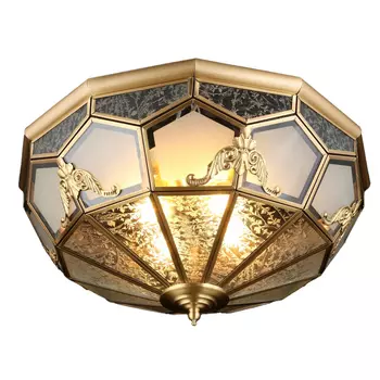 Люстра потолочная Leoni в витражной технике