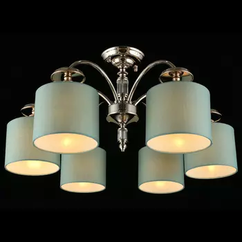 Люстра потолочная Nikoletta с бирюзовым плафоном