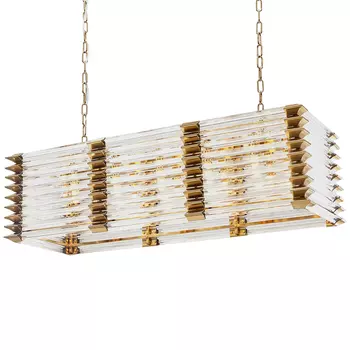 Люстра прямоугольная стеклянная Tadesse Glass Chandelier