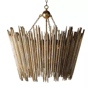 Люстра Ragna Golden Wooden Rods Chandelier