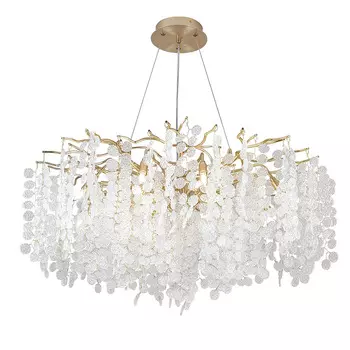 Люстра Raindrop Gold с Хрустальным Плафоном