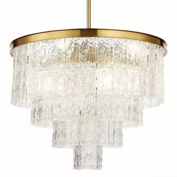 Люстра Renea Textured Glass Chandelier Brass D60