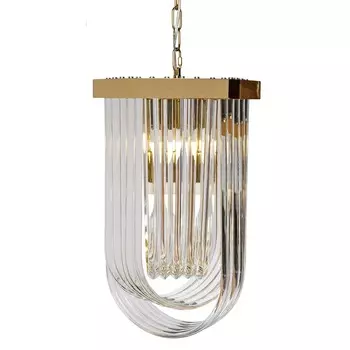 Люстра Retro FROZEN GLASS gold 4 lamp