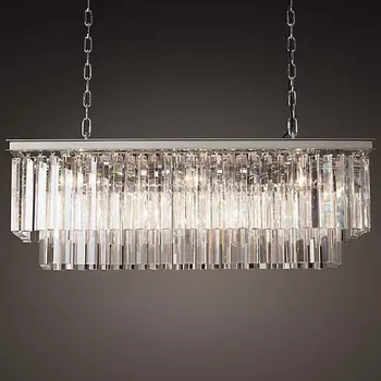 Люстра RH 1920S ODEON CLEAR GLASS FRINGE nickel