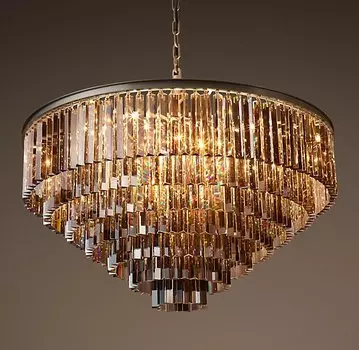 Люстра RH 1920s Odeon Smoke Glass Fringe Chandelier -80, 100