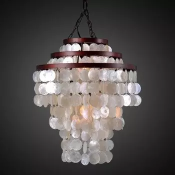 Люстра RH Capiz Three-Tier Chandelier Antic Iron
