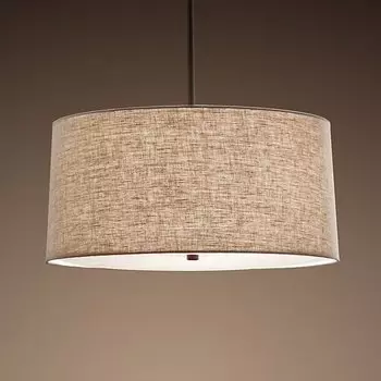 Люстра RH ROUND Linen Shade Pendant