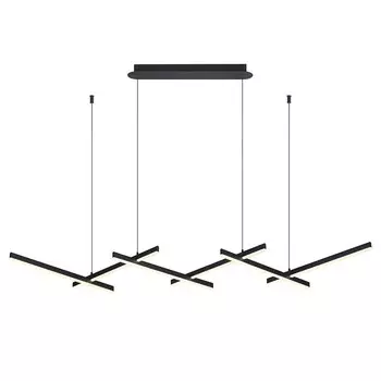 Люстра Rolf Black Lines Linear Chandelier