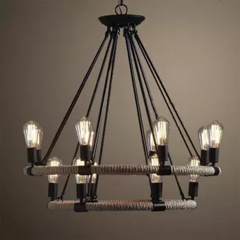 Люстра Round Tube Double Loft Rope Light