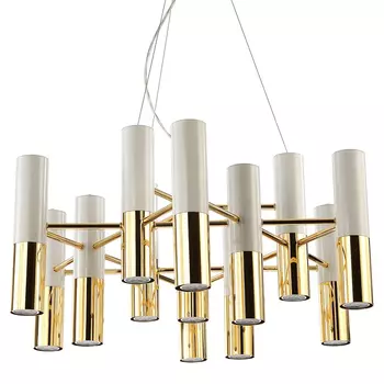 Люстра с бело-золотыми плафонами Delightfull