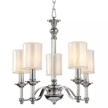 Люстра с белыми атласными плафонами Suspira 5 ламп