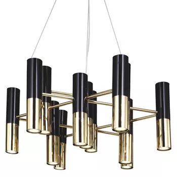 Люстра с черно-золотыми плафонами Delightfull