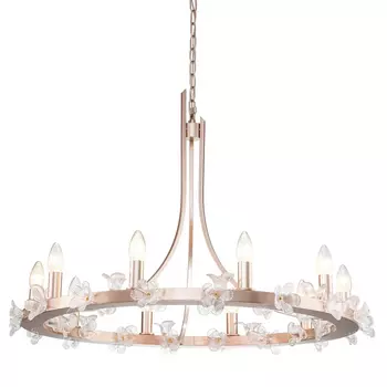 Люстра с декором из стеклянных цветов Myosotis