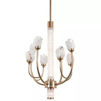 Люстра с декором в виде кристаллов из хрусталя Kenneth Crystal Stone Chandelier 8