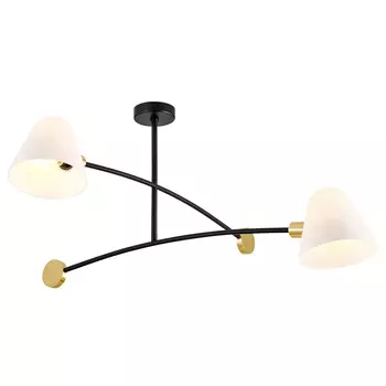 Люстра с двумя белыми матовыми плафонами Wind Bells