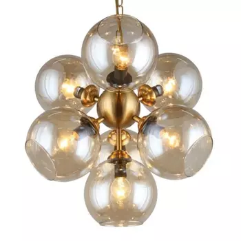 Люстра с дымчатым стеклом Bubble Glass Bronze
