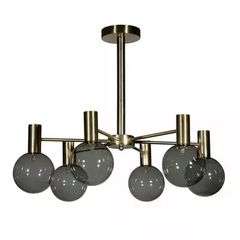Люстра с дымчатым стеклом Smoke Glass GOLD