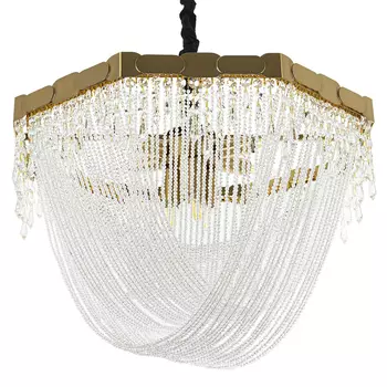 Люстра с хрустальными подвесками Riche Crystal Metal Chandelier 9