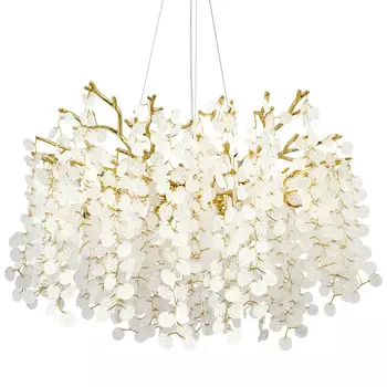 Люстра с круглыми хрустальными подвесками Fairytree Gold Crystal Branches Chandelier 10
