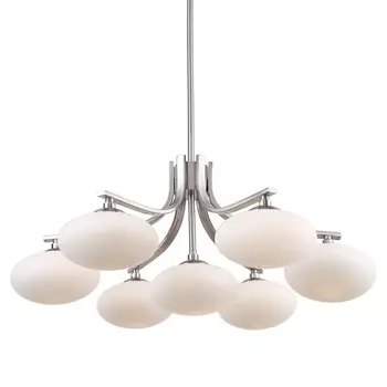 Люстра с овальными белыми плафонами Mushrooms Lamp