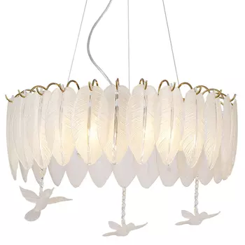 Люстра с перьями из полупрозрачного стекла Songbirds