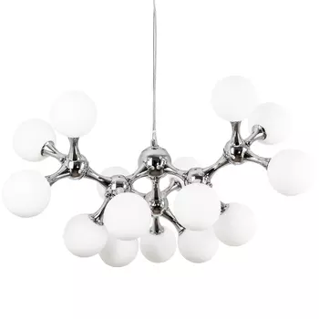 Люстра с плафонами из стеклянных шаров Pearls Suspension Chrome Chandelier