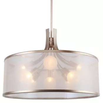 Люстра с плафоном из белой органзы Sieve