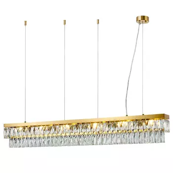 Люстра с плафоном из прозрачного хрусталя LUNET